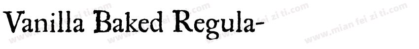 Vanilla Baked Regula字体转换